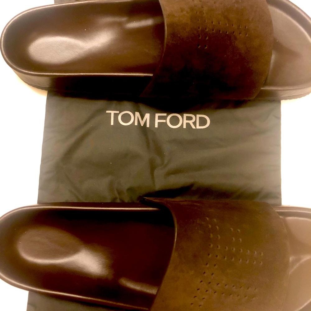 Tom Ford brown suede men’s sandals.